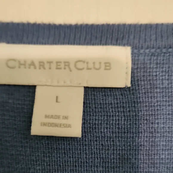 Women's Blue Open Front Cardigan - Picture 2 of 6